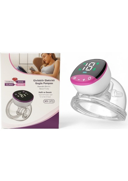 Diamond Anne Elmas Meme MY-373 Giyilebilir Elektrikli Göğüs Pompası