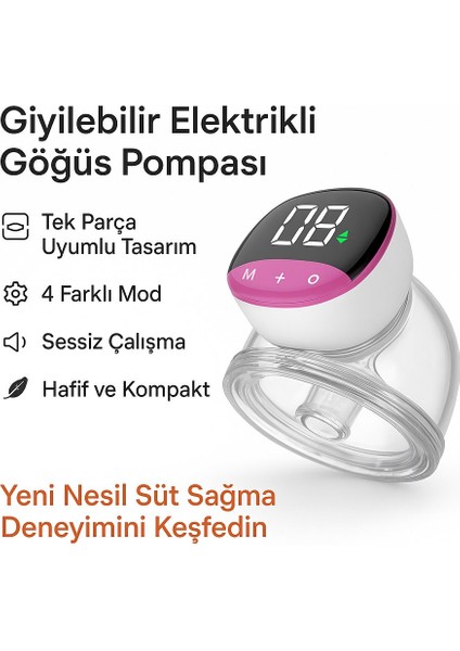 Diamond Anne Elmas Meme MY-373 Giyilebilir Elektrikli Göğüs Pompası modelleri