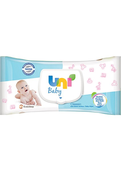 2 Adet Uni Baby Islak Havlu 52'li