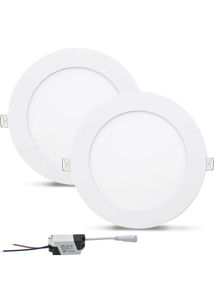 LED Panel Spot Beyaz 18W 20CM 2 Adet