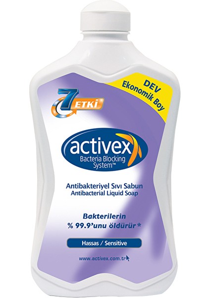 3 Adet Activex Antibakteriyel Sıvı Sabun 1,5 L Hassas Koruma