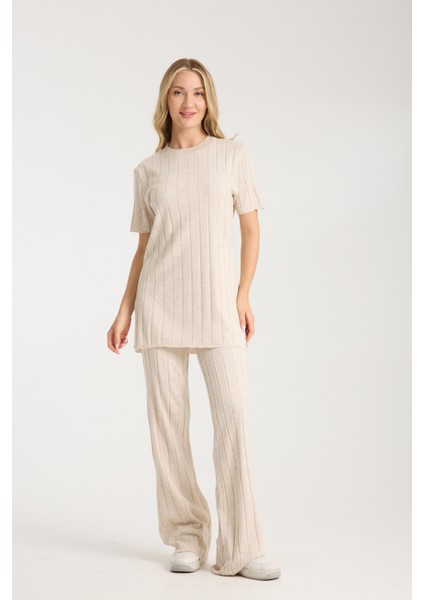 Çizgili Relax Fit Ikili Takım