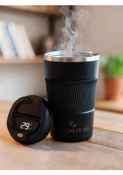 380 mL Şık Tasarım Çift Katmanlı Paslanmaz Çelik Termos Bardak Sızdırmaz Sıcak-Soğuk Araç Uyumu