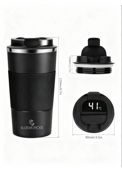 380 mL Şık Tasarım Çift Katmanlı Paslanmaz Çelik Termos Bardak Sızdırmaz Sıcak-Soğuk Araç Uyumu fırsatları