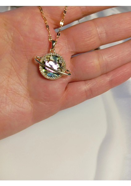 14 K Kaplama Gezegen Figürlü Çelik Kolye fiyatları
