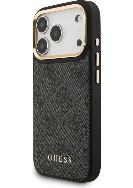 iPhone 17 Pro Uyumlu Kılıf Guess Lisanslı M-Safeli 4g Metal Büyük Logolu Kartlıklı Kapak Siyah fiyatları
