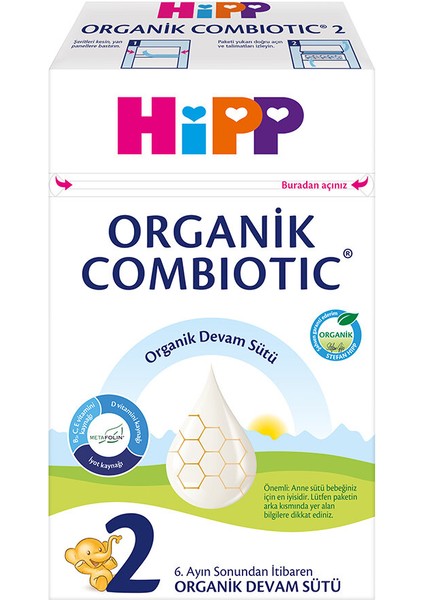 4 Adet Hipp Organik Combiotic Devam Sütü 2 600 G fiyatları
