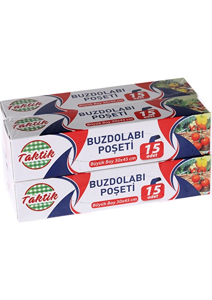 4 Adet Taktik Buzdolabı Poşeti Büyük Boy 30*45 cm 4 Lü