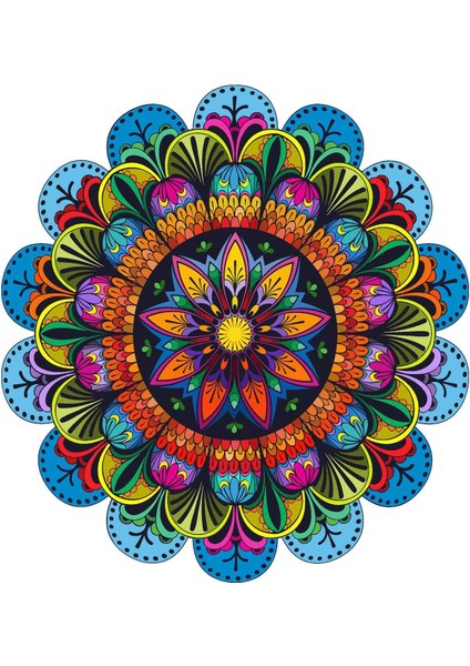 Yuvarlak Etnik Desenli Duck Kumaş Masa Örtüsü 150X150 cm indirimleri