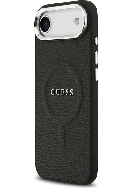 iPhone 17 Air Uyumlu Kılıf Guess Lisanslı M-Safe Özellikli Klasik Yazı Logolu Pu Deri Kapak Siyah fiyatları