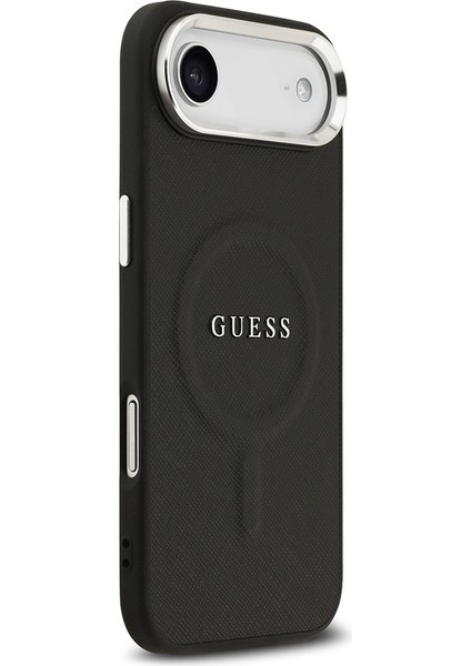 iPhone 17 Air Uyumlu Kılıf Guess Lisanslı M-Safe Özellikli Klasik Yazı Logolu Pu Deri Kapak Siyah fırsatları