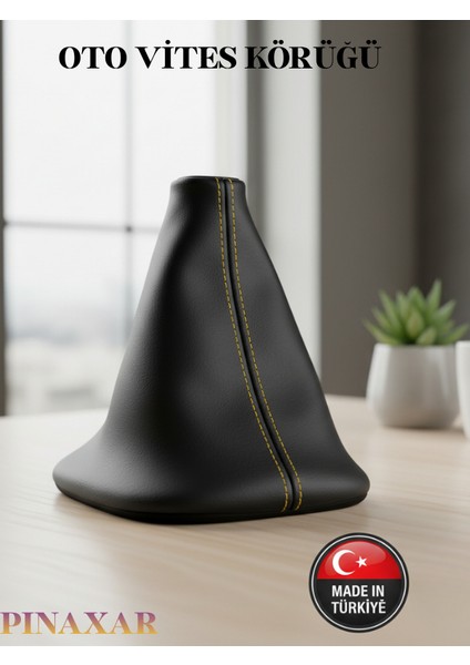 Hyundai Atos Siyah Deri Prime Tasarım Sarı Spor Dikiş Vites Körüğü modelleri