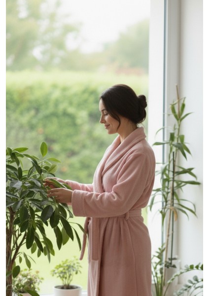 Lumor Şal Yaka Wellsoft Peluş Yumuşak Sabahlık | Pudra L/xl fiyatları