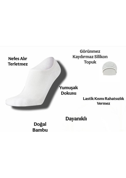 Bambu Erkek Çorap Gri Dikişsiz Yarım Konç 6'lı Paket modelleri