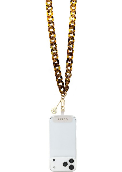 Orj Lisanslı 4g Metal Logolu Büyük Zincirli Çapraz Vücut Telefon Askı Kayışı 120CM Kahverengi fiyatları