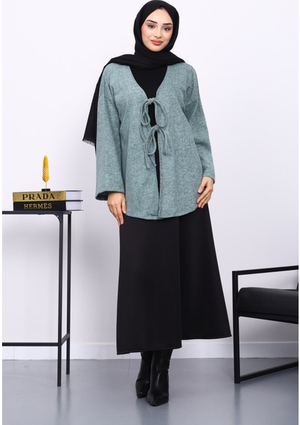 Yeşil Ön Bağlamalı Yumoş Kimono fiyatları