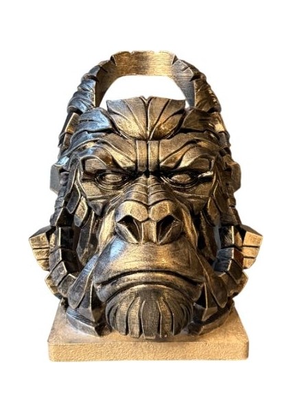 Goril Figürlü Şaraplık - El Işçiliği ile Boyanmış