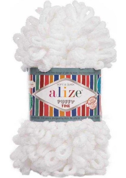 Puffy Fıne Kendinden Desenli Beyaz 1 Adet Colar : 55