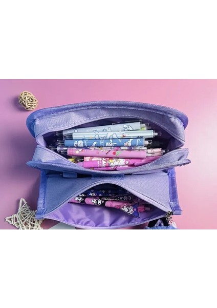 Kuromi Figürlü Geniş Kapasiteli 4 Bölmeli Kalem Çantası AD1020 fiyatları