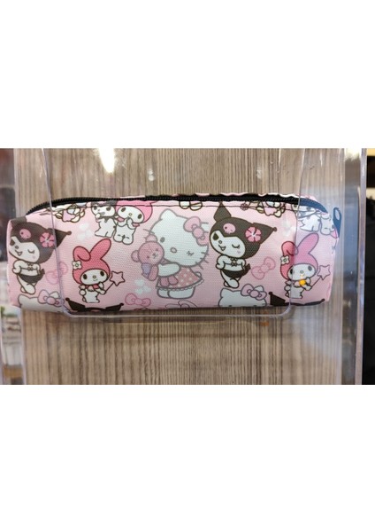 Kuromi ve Sanrio Karakterleri Figürlü Fermuarlı Ince Kalem Kutusu/çantası