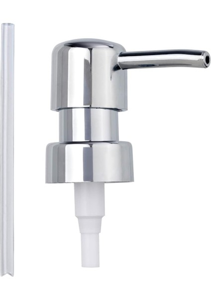 Krom Yuvarlak Sabunluk Için Yedek Pompa Başlığı, Yedek Sabun Pompası, Değiştirmek Için, Plastik, Çap 28 Mm, Gümüş, 18 x 3,4 x 6,7 cm