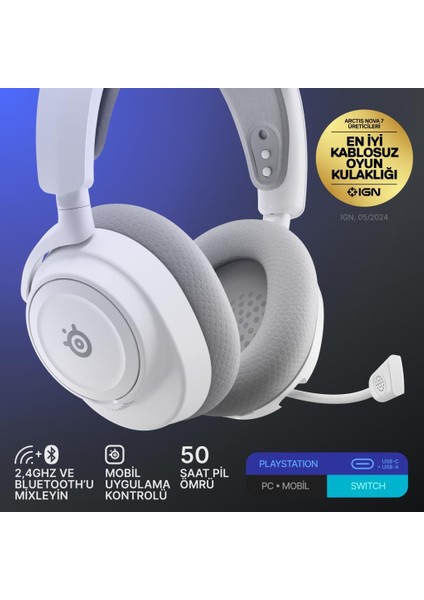 Arctis Nova 7p Gen2 Kablosuz Beyaz Gaming Kulaklık indirimleri