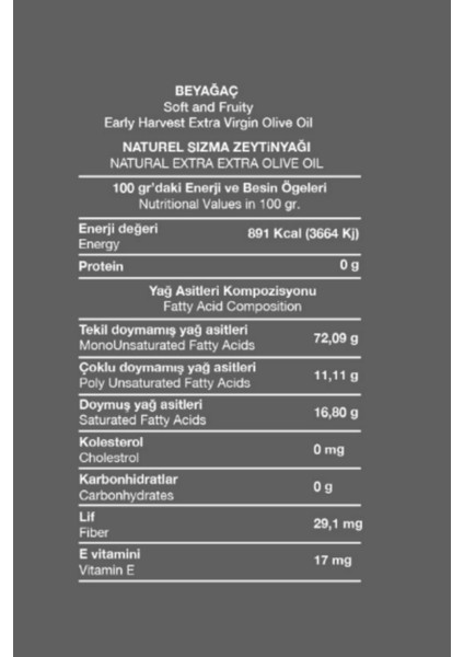 Trilye Beyağaç Erken Hasat Natürel Sızma Zeytinyağı 500 ml
