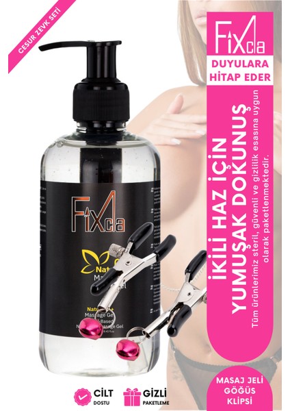 A+ Anal Kayganlaştırıcı Jel 250 ml ve Ayarlanabilir Göğüs Klipsi Kadınlara Özel 2’li Set