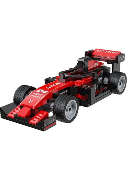 C55054W Cada Kırmızı Formula Yarış Aracı 123 Parça Block Oyuncak