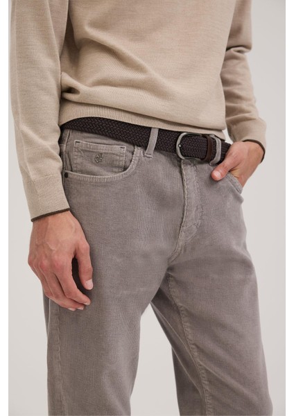 Gri Comfort Fit Kadife Spor Pantolon modelleri