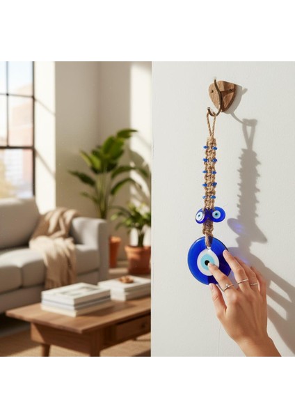 Lüks Makrome Hasır Işlemeli Büyük Nazar Boncuğu Duvar ve Kapı Süsü Dekoratif Ev Ofis Hediyesi Mdl: 3 modelleri