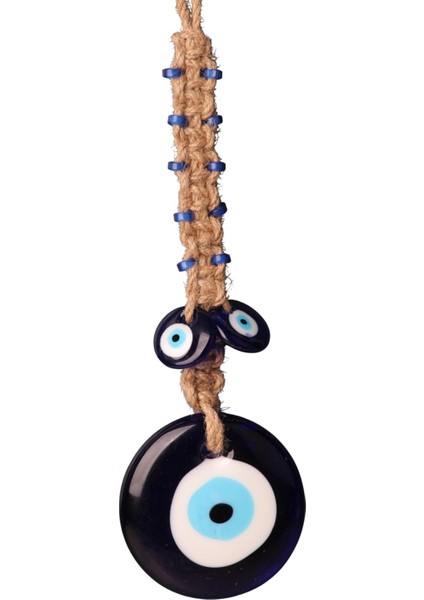 Lüks Makrome Hasır Işlemeli Büyük Nazar Boncuğu Duvar ve Kapı Süsü Dekoratif Ev Ofis Hediyesi Mdl: 3 indirimleri