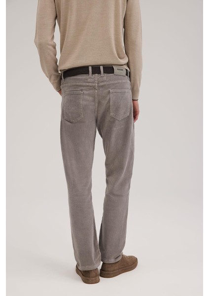 Gri Comfort Fit Kadife Spor Pantolon fırsatları