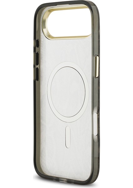 iPhone 17 Air Uyumlu Kılıf Guess Lisanslı M-Safeli Yazı Logolu Python Desenli Kapak Kahverengi