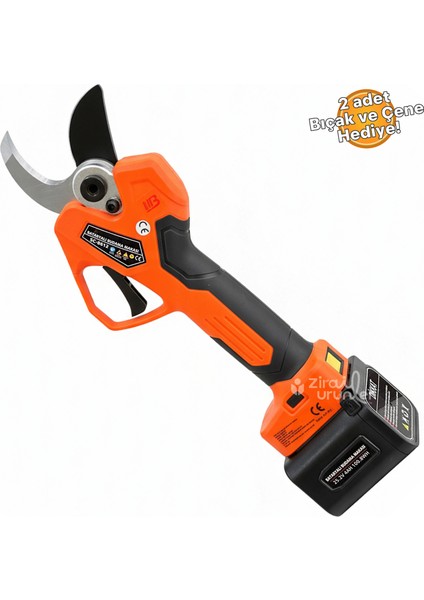 SC-8612 45MM Akülü Budama Makası 25.2V 4AH Çift Akülü