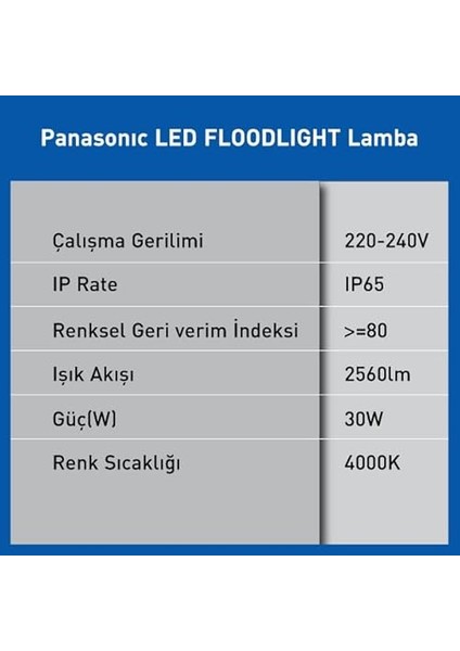 LED Projektör, Gün Işiği 30W 2560LM 4000K fırsatları