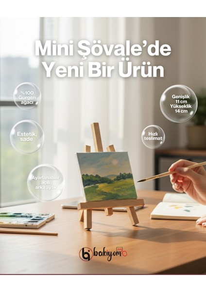 Doğal Gürgen Mini Şövale modelleri