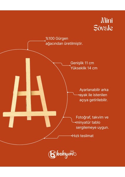 Doğal Gürgen Mini Şövale fırsatları