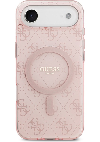 iPhone 17 Air Uyumlu Kılıf Guess Lisanslı M-Safeli Iml Baskılı Klasik Logolu 4g Desenli Kapak Pembe modelleri