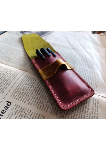 Crazy Gerçek Deri Özel Kalemleriniz Için Kalemlik ( 3*4 Kalem Için ) 28 cm \ 8 cm Büyük Boy NLU20 modelleri