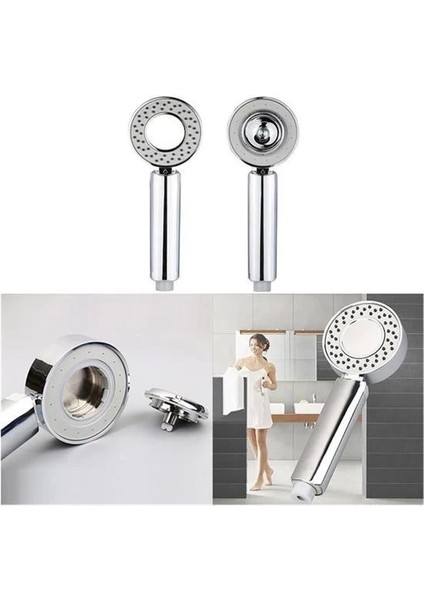 Çift Taraflı Yüksek Basınç Su Akıtan Şampuan Hazneli Duş Başlığı ( Lisinya )