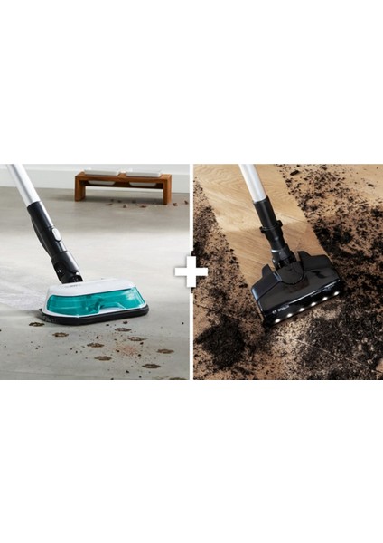 Bcs71hyg3 Dikey Süpürge 36 V Güçlü Performans Islak Kuru Temizlik İçin Aqua Beyaz