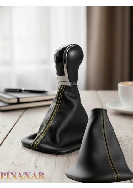 Bmw E36 Siyah Deri Prime Tasarım Sarı Spor Dikiş Vites Körüğü- fırsatları