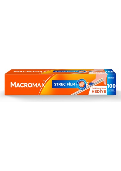 Macromax Streç Film 100 M Kesme Bıçağı Hediyeli 2 Adet