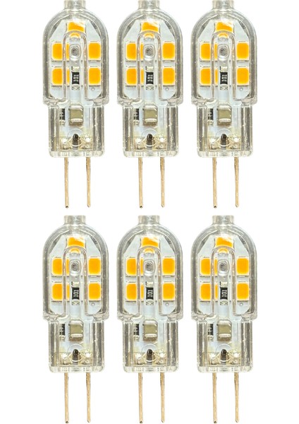 (6 adet) OSAKA 2W Sarı Işık (3000K) G4 Duylu LED Kapsül Ampul