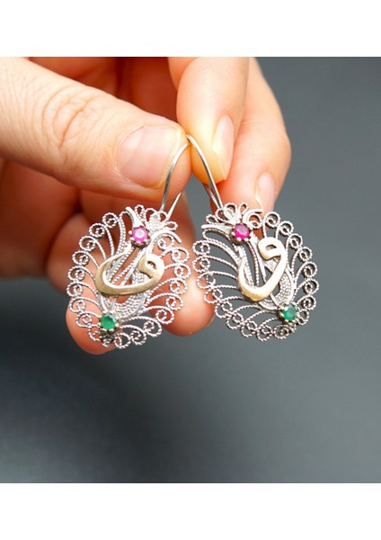 925 Ayar Gümüş Telkari Kadın Küpe SKÜ00016