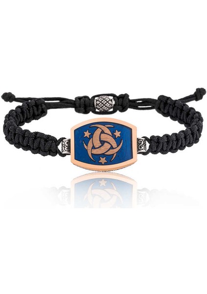 Gümüş Teşkilat-ı Mahsusa Makrome Erkek Bileklik