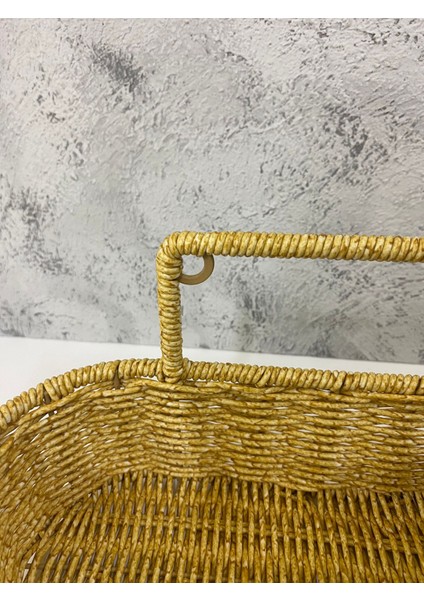 2li Rattan Sepetli Akrilik (Plastik) Çay/şeker Kavanozu Sarkan Çiçek Hediyeli 4lü Set Asılabilir Sepet fırsatları