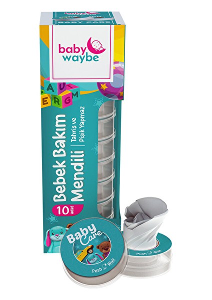 4 Adet Baby Waybe Bebek Bakım, Temizlik ve Hijyen Mendili 10'lu