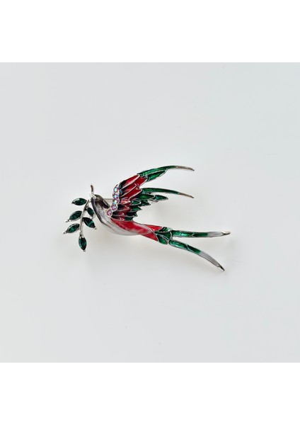 Kırmızı Kuş Broş